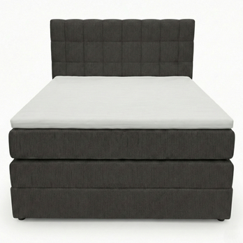 Posteľ s matracom a topperom BIRNA 2 BK antracitová, 120x200 cm 4