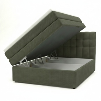 Posteľ s matracom a topperom BIRNA 2 BK olivová, 120x200 cm 2