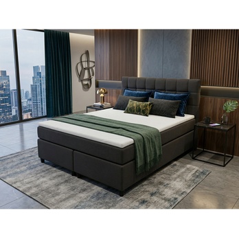 Posteľ s matracom a topperom BIRNA 2 BSB antracitová, 140x200 cm 1