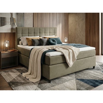 Posteľ s matracom a topperom BIRNA 2 BSB olivová, 120x200 cm 1