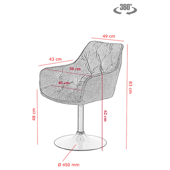 Jedálenská stolička BIRTE S vintage antracitová 6