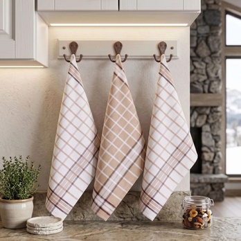 Kuchynské utierky BISTRO LIGHT BEIGE MIX 50x70 cm, 3 ks 1