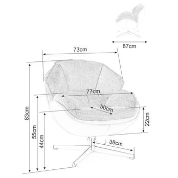 Kreslo BITTY horčicová 3