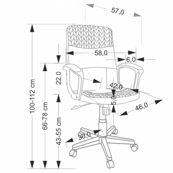 Kancelárska stolička BJURN čierna/divá 11