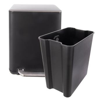 Odpadkový kôš BLACK 2 čierna/strieborná, 20 l 2