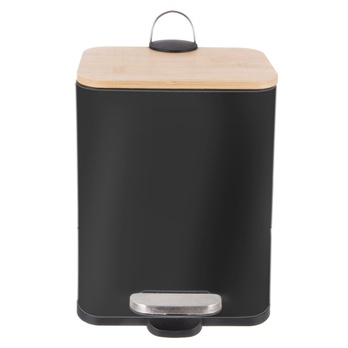Odpadkový kôš BLACK 3 čierna/prírodná, 5 l 1