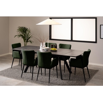 Jedálenský stôl BLACKBURN čierna/matná čierna 4