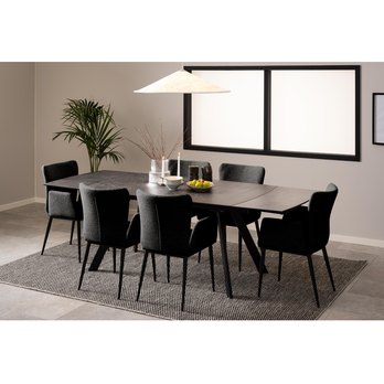 Jedálenský stôl BLACKBURN čierna/matná čierna 5