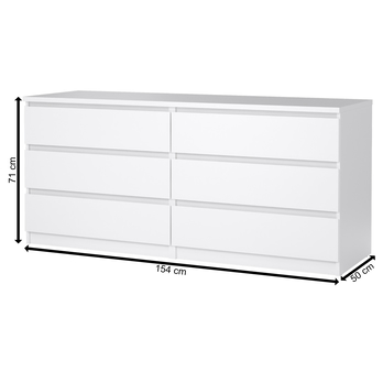 Komoda BLAIR VIII biela vysoký lesk 7