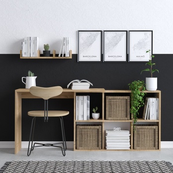 Písací stôl s policou BLAKE dub 2