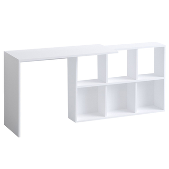 Písací stôl s policou BLAKE biela 3