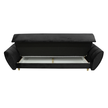 Pohovka BLOOM antracitová/žltá 3