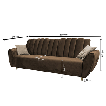 Pohovka BLOOM hnedá/béžová 7