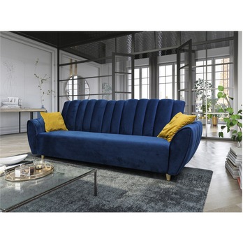 Pohovka BLOOM modrá/žltá 1