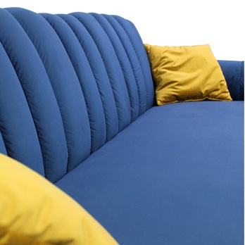 Pohovka BLOOM modrá/žltá 4