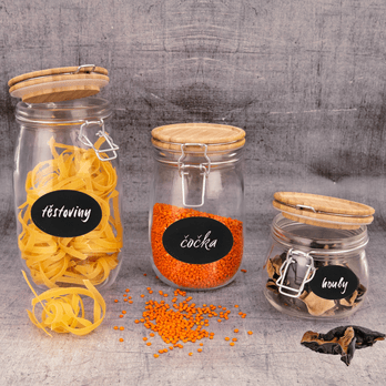 Samolepky na dózy BLY oválne, 14 ks 1