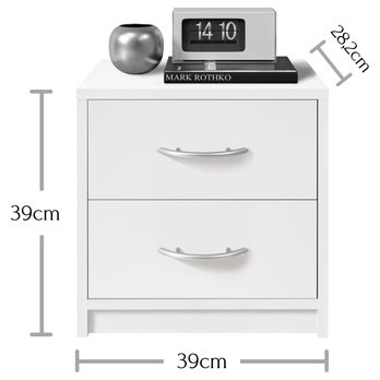 Nočný stolík BOBO II biela 5