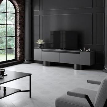 TV stolík BOHEM antracitová/čierna 1