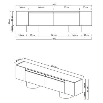 TV stolík BOHEM antracitová/čierna 7