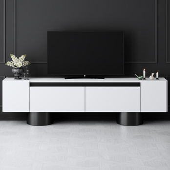 TV stolík BOHEM biela/čierna 3