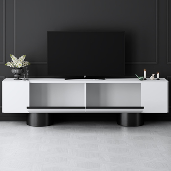 TV stolík BOHEM biela/čierna 4