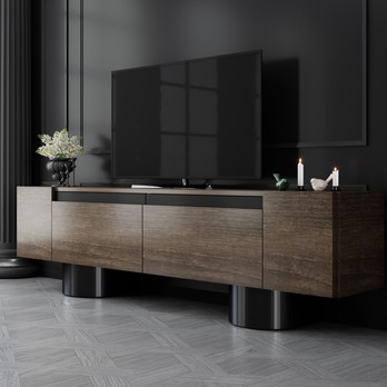 TV stolík BOHEM orech/čierna 6