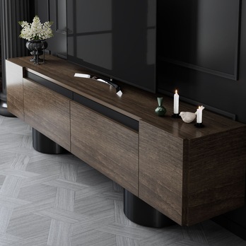 TV stolík BOHEM orech/čierna 7