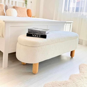 Taburet BOHEMO biela 2