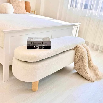 Taburet BOHEMO biela 3
