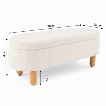 Taburet BOHEMO biela 4