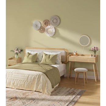 Toaletný stolík so zrkadlom BOHO 3 prírodný dub 1