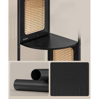 Rohový regál BOHO 5 čierna/prírodná 4