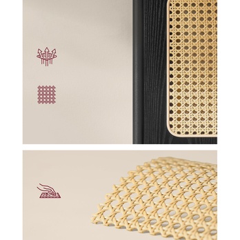 Rohový regál BOHO 5 čierna/prírodná 5