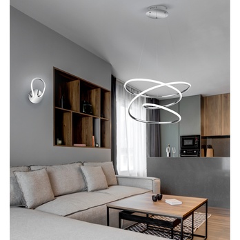 Závesné LED svietidlo BOLOGNA chróm 2