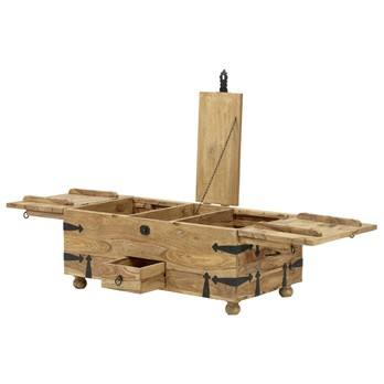 Truhla BOMBAY prírodný palisander/čierna 2