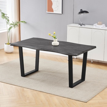 Jedálenský stôl BONITO sivý dub/čierna, šírka 160 cm 1