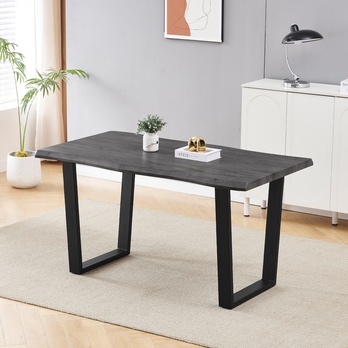 Jedálenský stôl BONITO sivý dub/čierna, šírka 140 cm 1