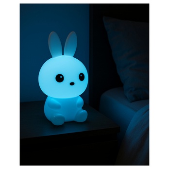 Detská nočná lampa BONNY biela/modrá 1