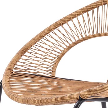 Kreslo BORA hnedá/čierna 1