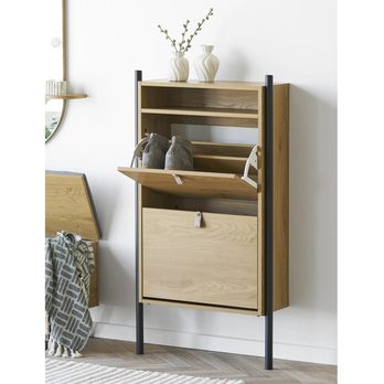 Skrinka na topánky BORCU prírodná 1