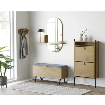 Skrinka na topánky BORCU prírodná 7