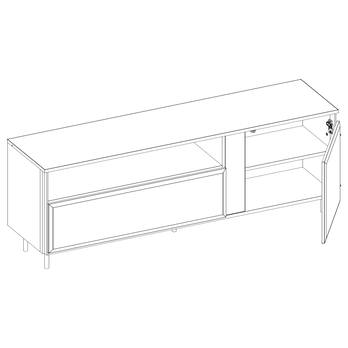 TV komoda BORGA 03 dub catania/čierna 2