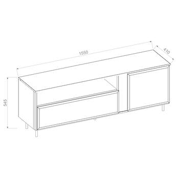 TV komoda BORGA 03 dub catania/čierna 7