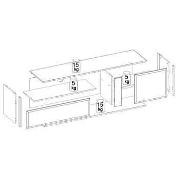 TV komoda BORGA 03 dub catania/čierna 6