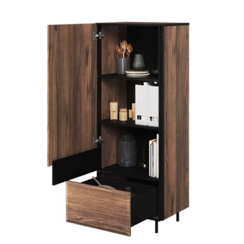 Policová skriňa BORGA 06 dub catania/čierna 1