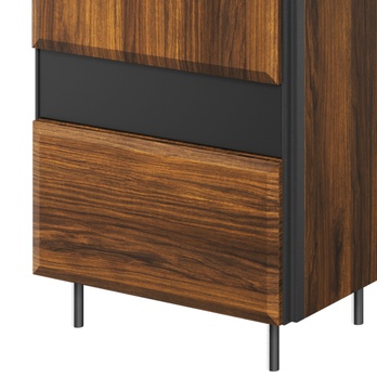 Policová skriňa BORGA 06 dub catania/čierna 2