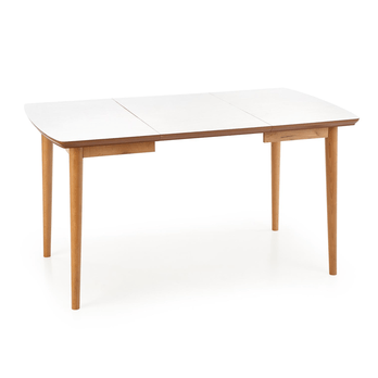 Jedálenský stôl BORRIT biela matná/dub lefkas 2