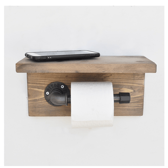 Držiak na toaletný papier BORU 2 orech/čierna 1