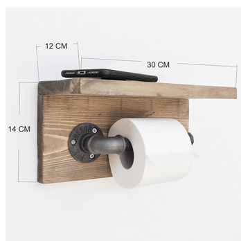 Držiak na toaletný papier BORU 2 orech/čierna 2