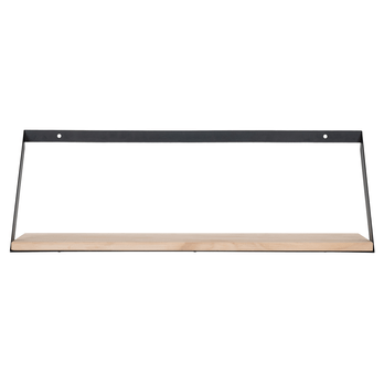 Nástenný regál BOSIL borovica/čierna 2